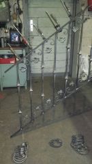 Schmiedeeisernes Geländer in der Werrkstatt Schmiedeeisernes Geländer in der Werrkstatt